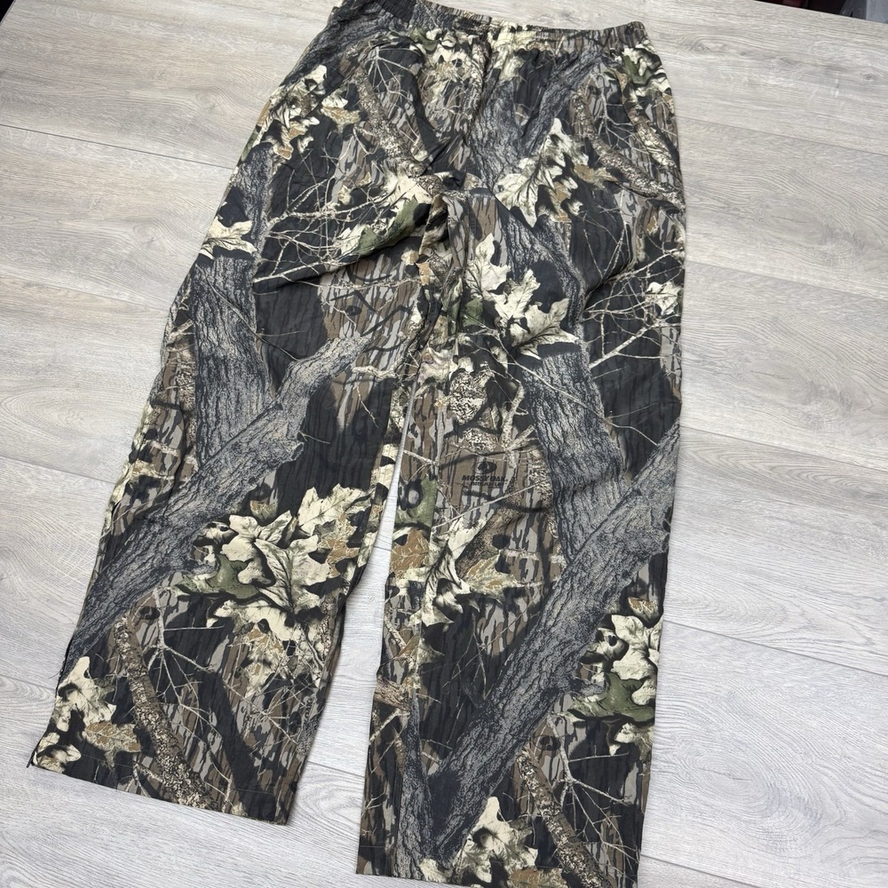 Mossy Oak Apparel Camo Rain Shell Pants Men's Sz XL Hunting Outdoor